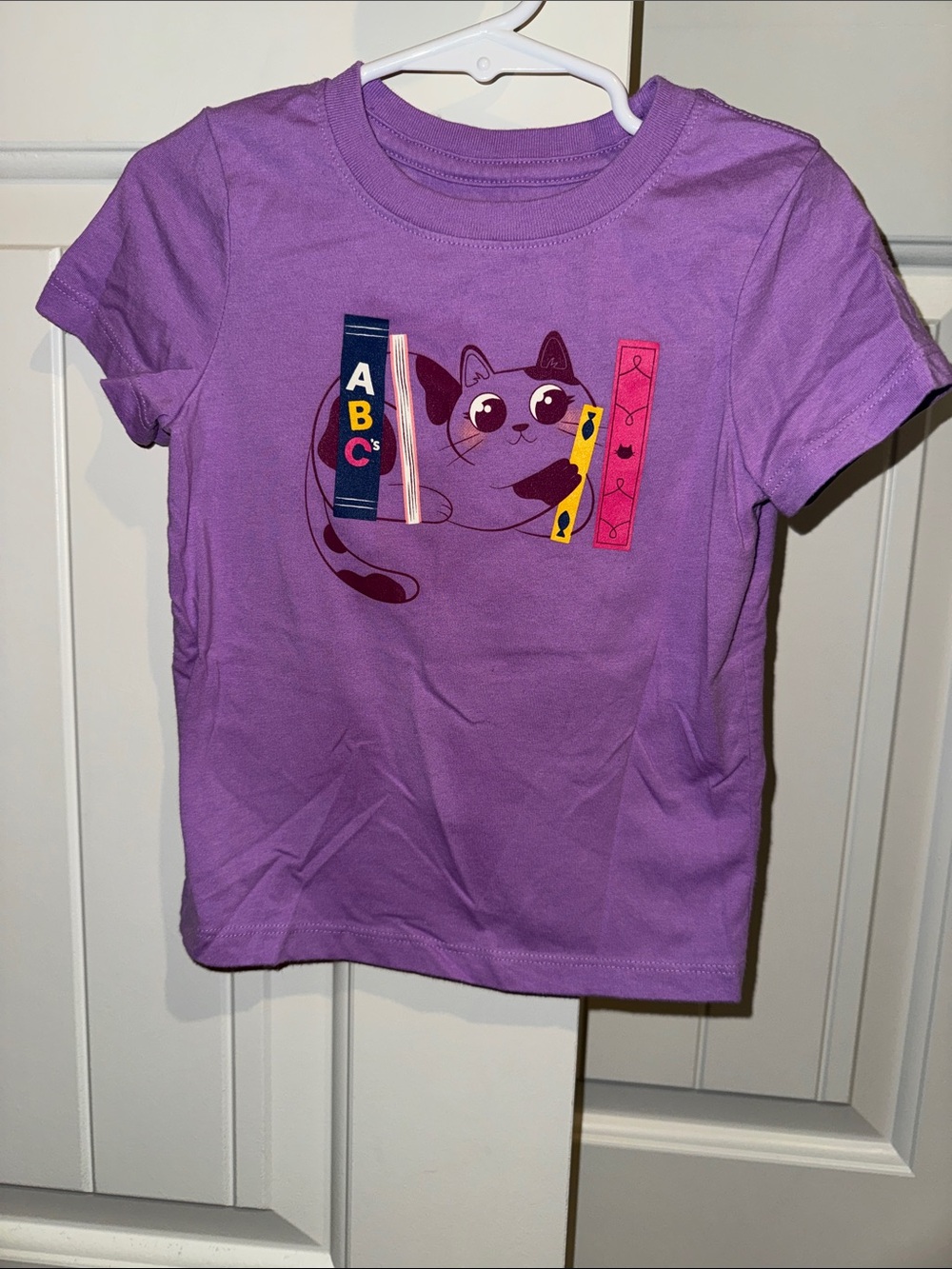 Cat & Jack Purple Girls' Cat & ABC Graphic Tee